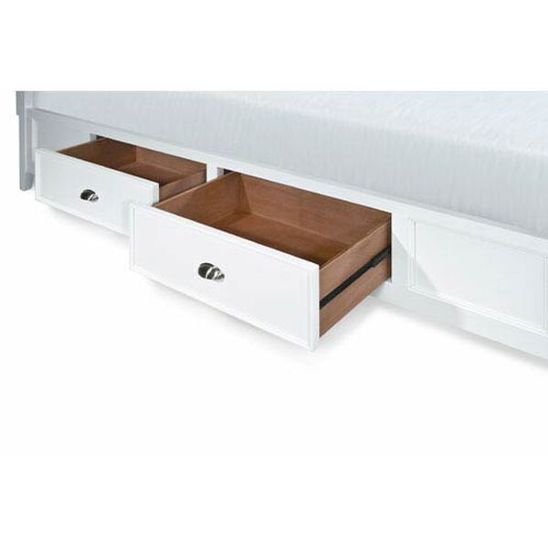 Kentwood White King Panel Bed with Storage, image 2