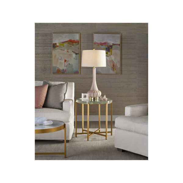 Miranda Kerr Soft Gold End Table with Glass Top, image 3