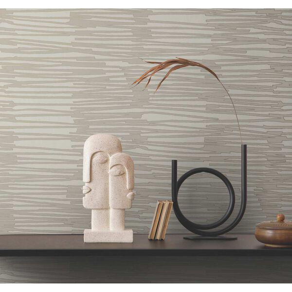 Water Reed Thatch Linen Silver Wallpaper, image 3