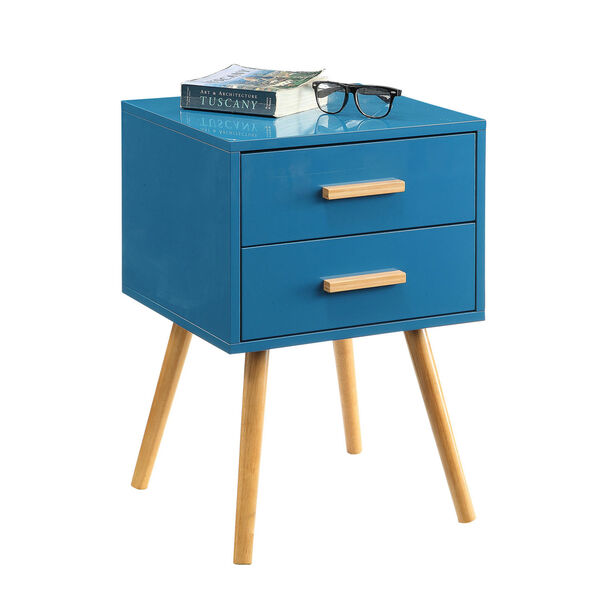 Uptown Blue Two Drawer End Table, image 2