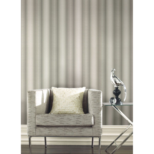 Urban Oasis Gray Ebb and Flow Wallpaper, image 1
