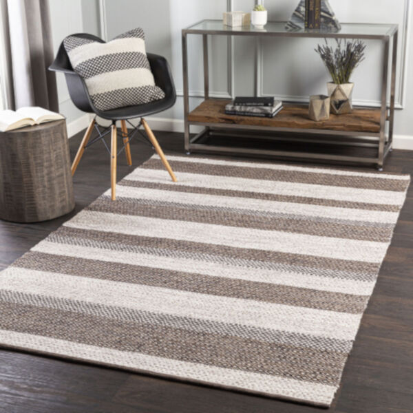 Azalea Cream and Taupe Runner: 2 Ft. 6 In. x 8 Ft. Rug, image 2