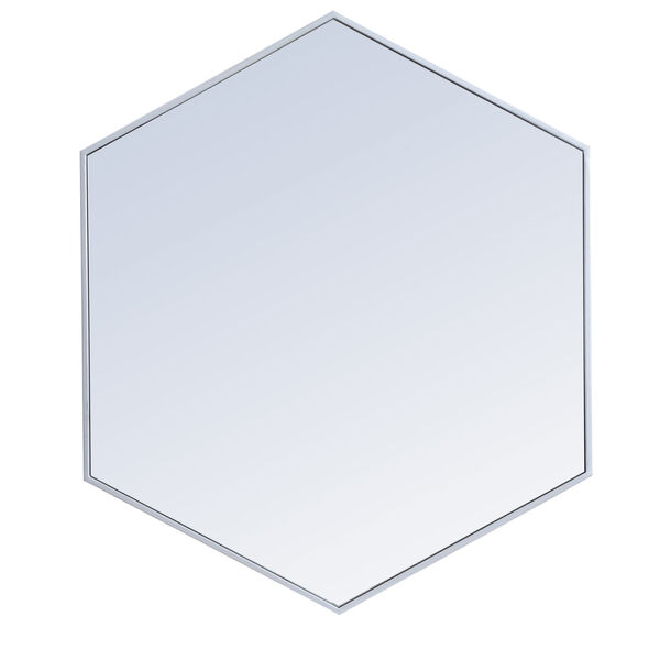 Eternity Silver 38-Inch Hexagon Mirror, image 1