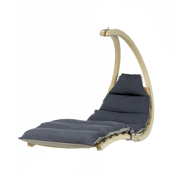 Poland Anthracite Taupe Swing Lounger Chair, image 2