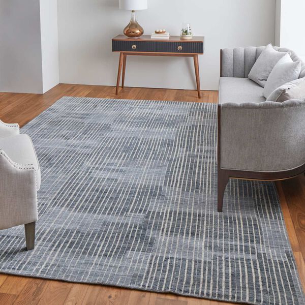 Eastfield Casual Blue Ivory Gray Area Rug, image 3
