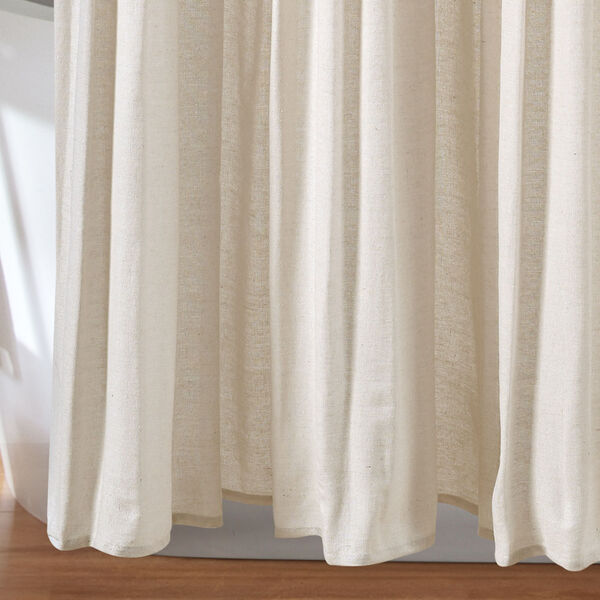 Linen Button Off White 72 x 72 In. Button Single Shower Curtain, image 4