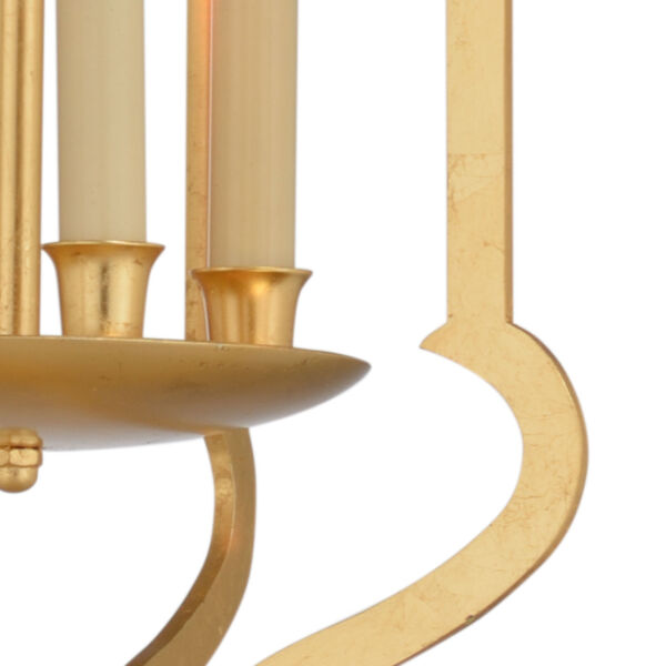 Gold Four-Light 13-Inch Odaslisque Lantern, image 3