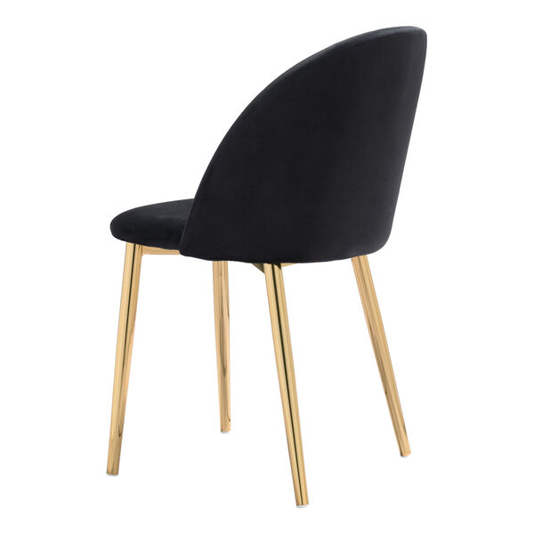 Cozy Black and Gold Dining Chair, Set of Two, image 6