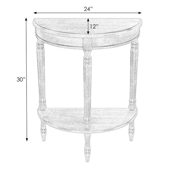 Bellini Antique Beige Demilune Console Table, image 6