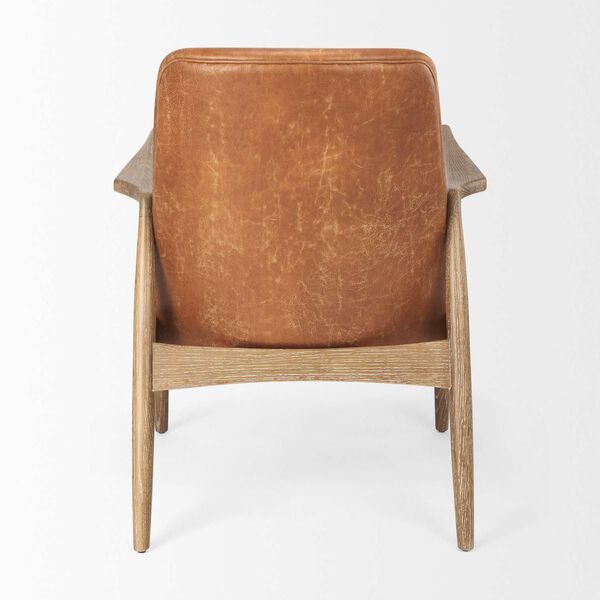 Westan Cognac Wood Accent Chair, image 4