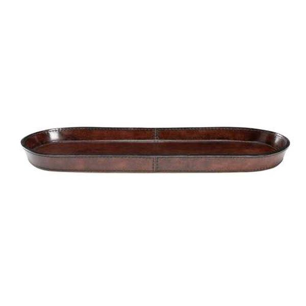 Oval Valet Tray Dark Brown Large Oval Valet Tray, image 3