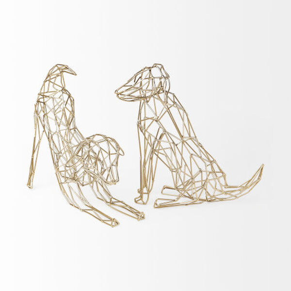 Frankie I Gold Wire Framed Dog Shaped Figurine, image 5