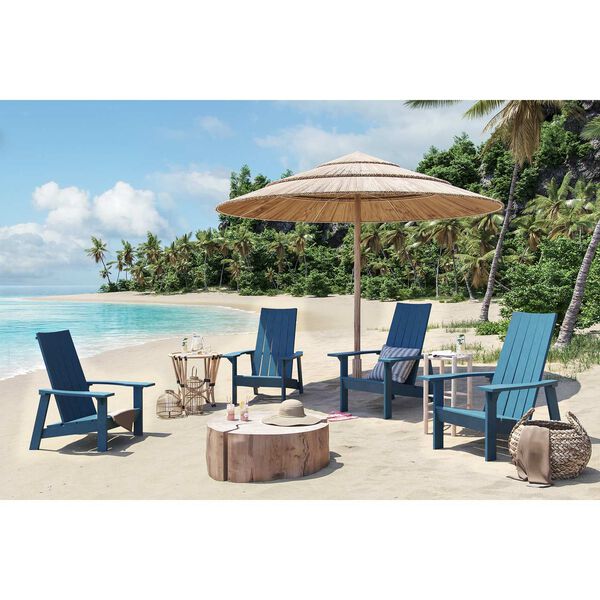 Capterra Casual Pacific Blue Outdoor Flatback Adirondack Chair, image 2