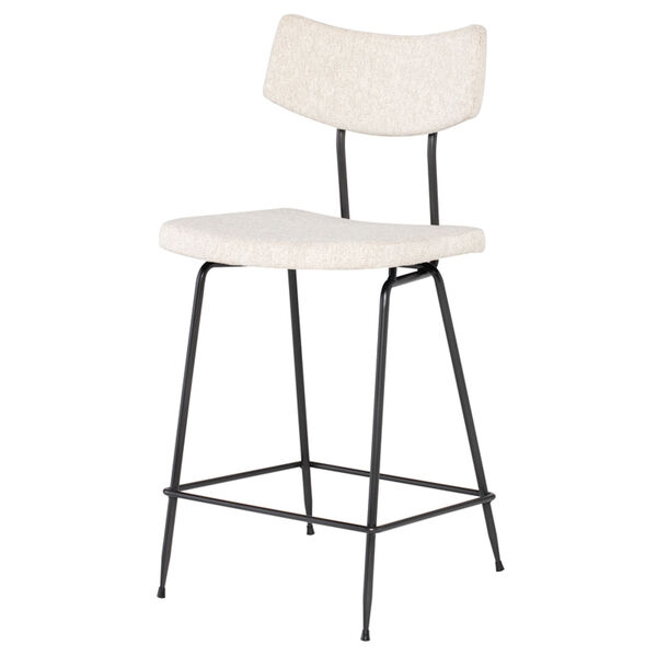 Soli Shell White and Black Counter Stool, image 1