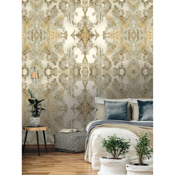 Candice Olson Botanical Dreams Light Gray Inner Beauty Wallpaper, image 1