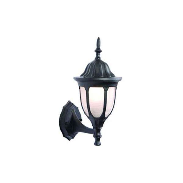 Suffolk Matte Black One-Light Wall Fixture Frosted Glass, image 1