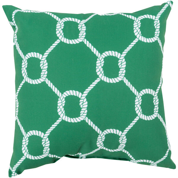 Tied up in Delight Emerald 20-Inch Pillow with Poly Fill, image 1