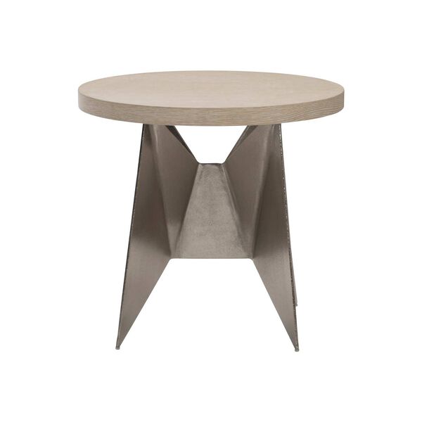 Solaria Dune and Shiny Nickel Side Table, image 1