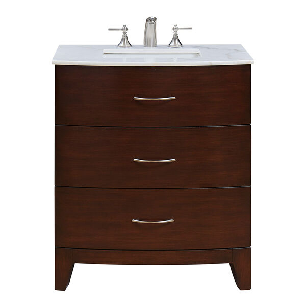 Bauhaus Brown 30-Inch Vanity Sink Set, image 1