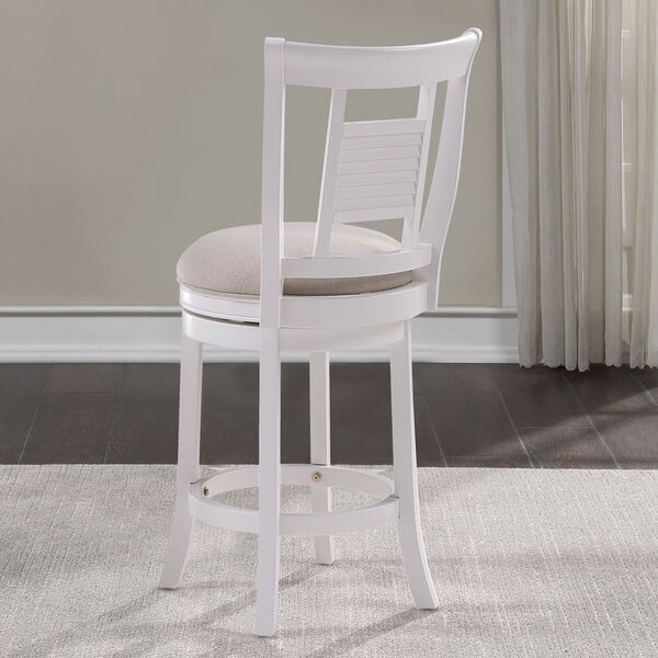 Grove White and Ivory Swivel Counter Stool, image 4
