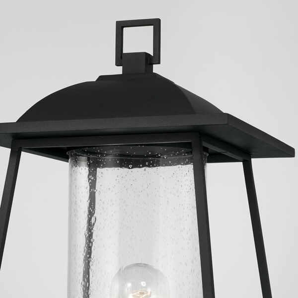 Durham Black One-Light Outdoor Post Lantern with Clear Seeded Glass, image 4