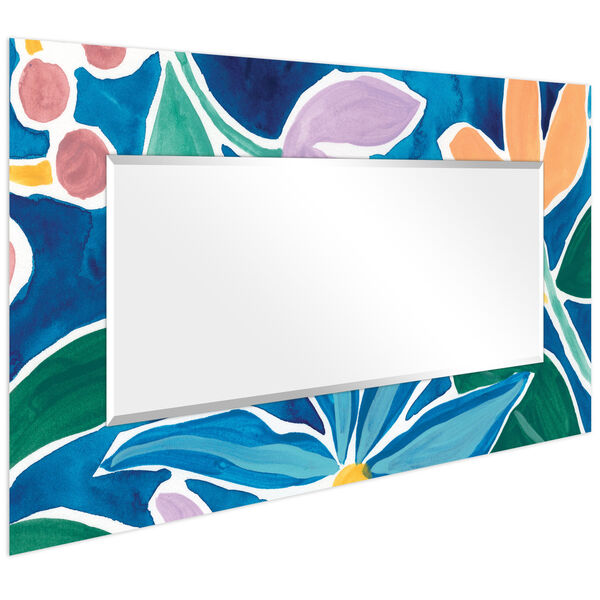 Tiki Square Blue 72 x 36-Inch Rectangular Beveled Floor Mirror, image 4