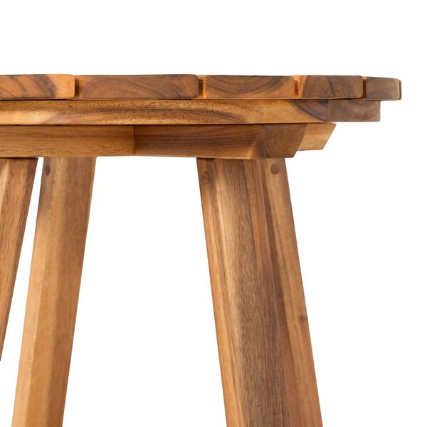 Prenton Brown Outdoor Slat Back Side Table, image 5