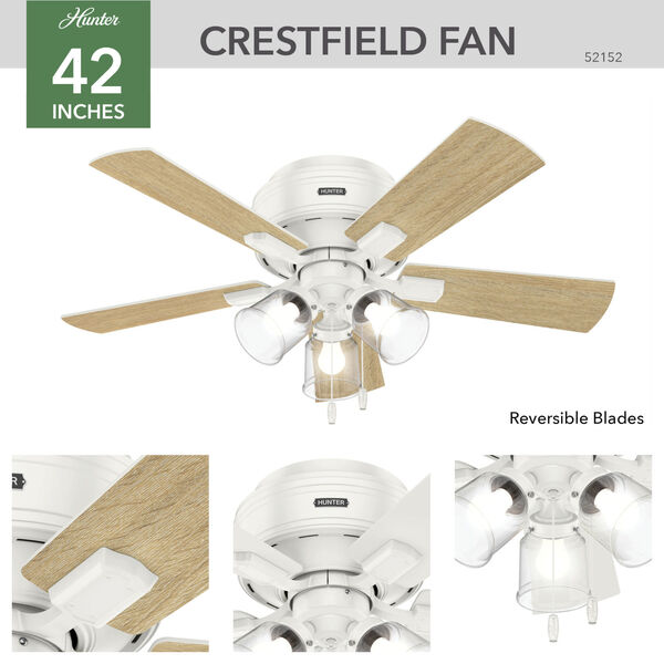 Crestfield Low Profile  42-Inch LED Ceiling Fan, image 4