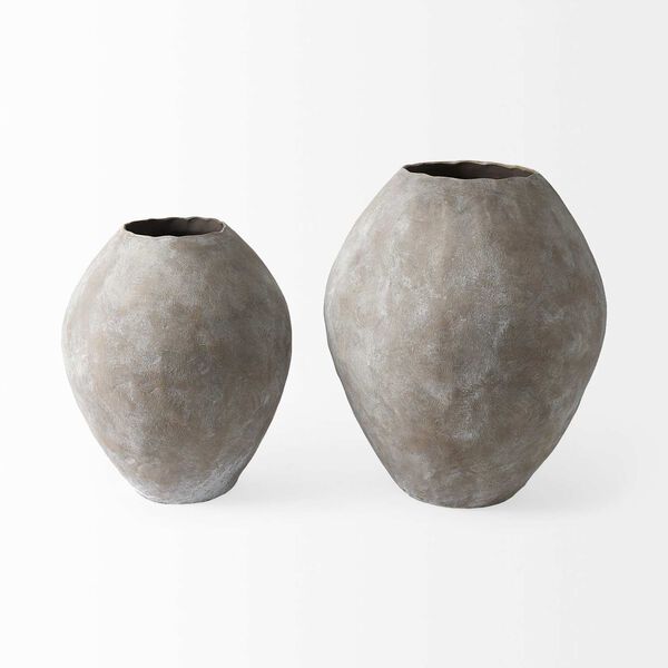 Gobi Tan Ceramic Oval Vase, image 2