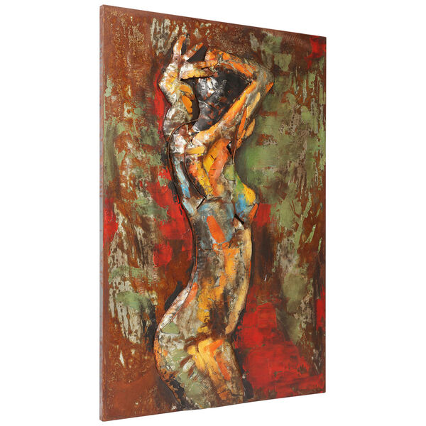 Nude Study 3 Mixed Media Iron Hand Painted Dimensional Wall Art, image 3