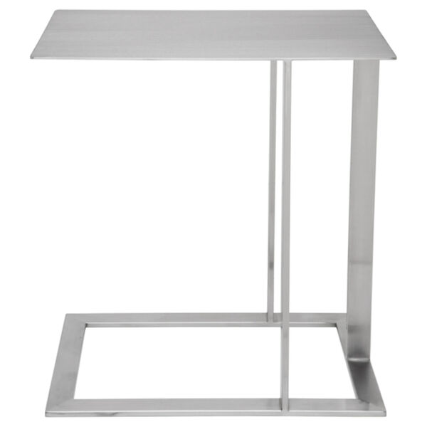 Celine Brushed Silver Side Table, image 3