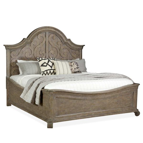Tinley Park Dove Tail Grey Complete Shaped Panel Bed, image 6