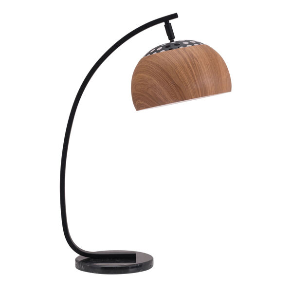 Brentwood Brown Woodgrain One-Light Desk Lamp, image 3
