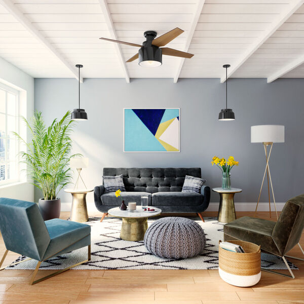 Cranbrook Gloss Black 52-Inch One-Light LED Ceiling Fan, image 8