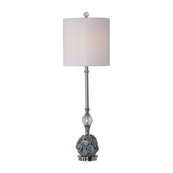 Elody Blue and Nickel One-Light Table Lamp, image 1