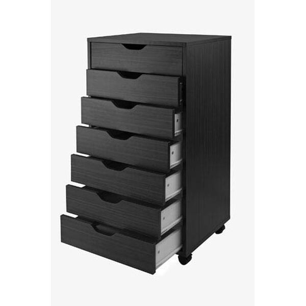 Halifax Cabinet for Closet / Office, Seven Drawers, Black, image 2