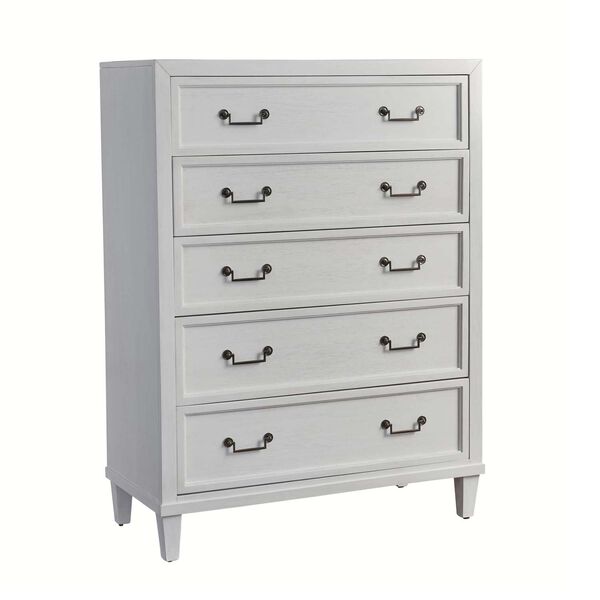 Dunescape White Five Drawer Chest, image 1