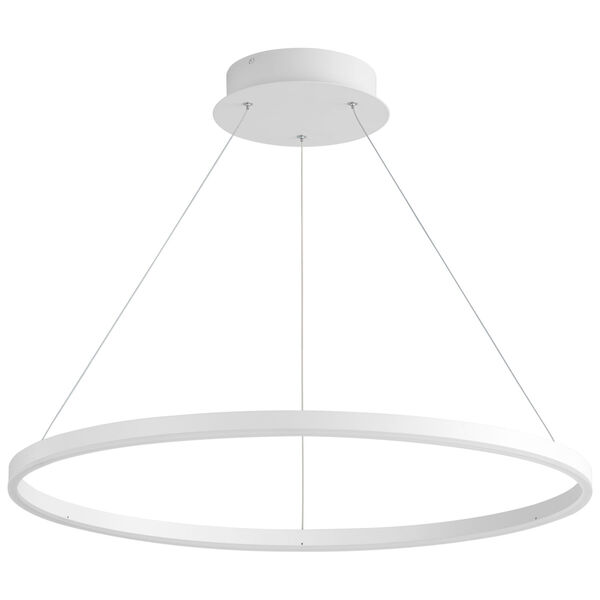 Circulo White 32-Inch LED Chandelier, image 1