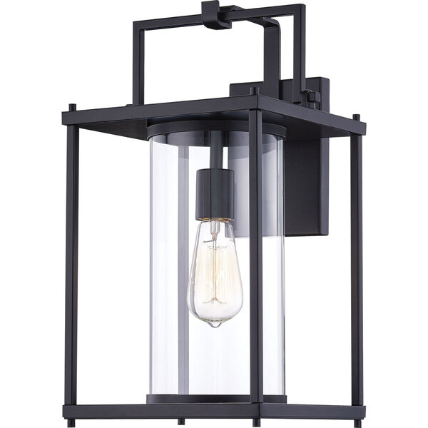 Garrett Matte Black 17-Inch One-Light Outdoor Lantern with Clear Glass, image 1