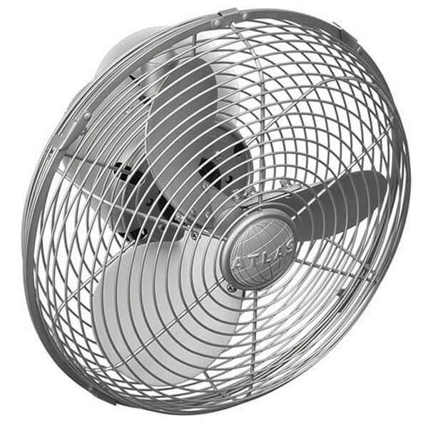 Kaye Brushed Nickel 13-Inch Oscillating Wall Fan with Metal Blades, image 4