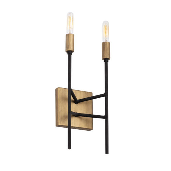 Bodie Havana Gold Carbon Two-Light Wall Sconce, image 1