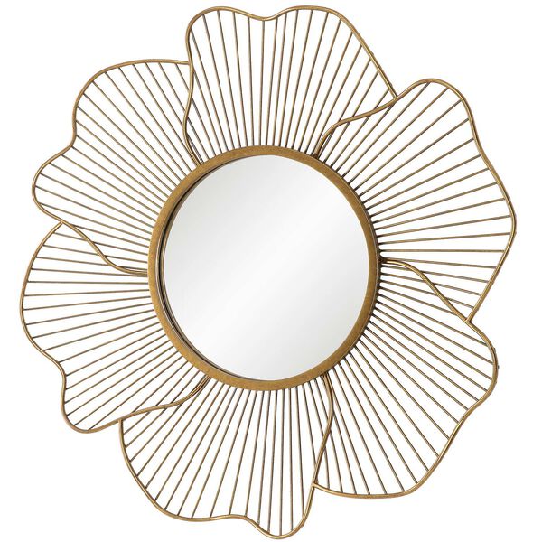 Blossom Antique Gold Floral Wall Mirror, image 5