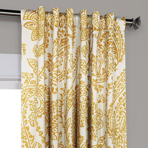 Tea Time Yellow Gold 108 x 50-Inch Blackout Curtain Single Panel, image 4