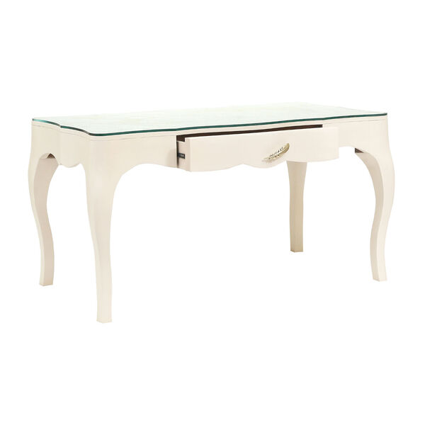 White Glass Top Console Table, image 2