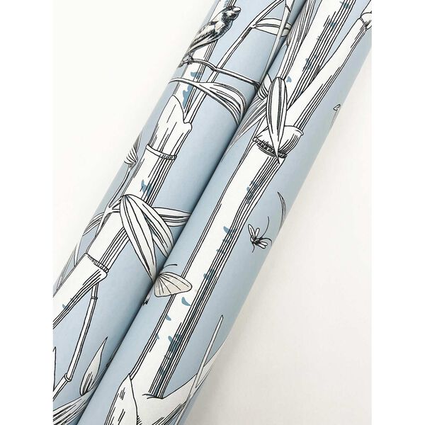 Bambou Toile Sky Blue Wallpaper, image 4