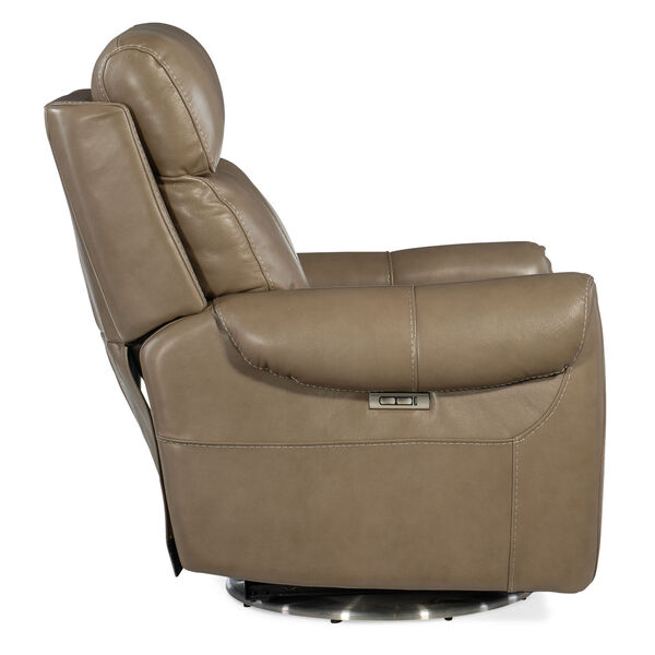 Sterling Bronze Swivel Power Recliner with Power Headrest, image 5