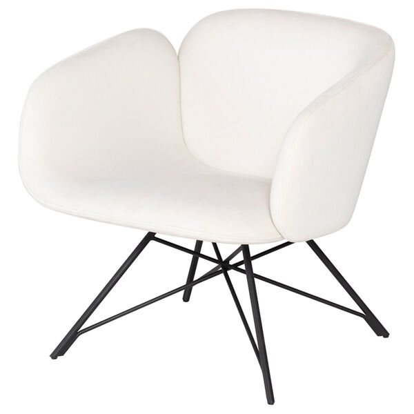 Doppio Oyster and Matte Black Occasional Chair, image 1