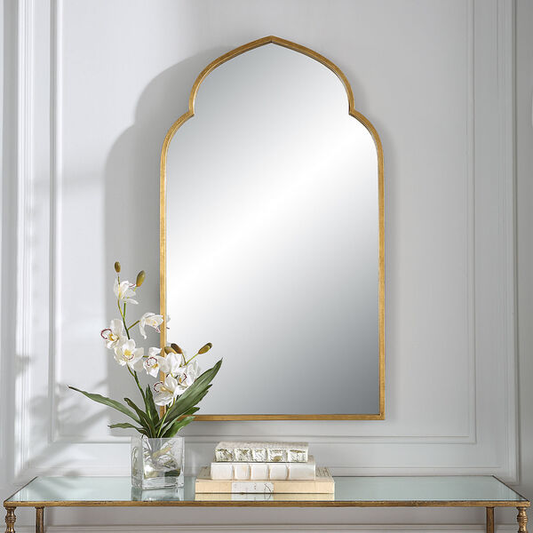 Aster Antique Gold Arch Wall Mirror - (Open Box), image 1