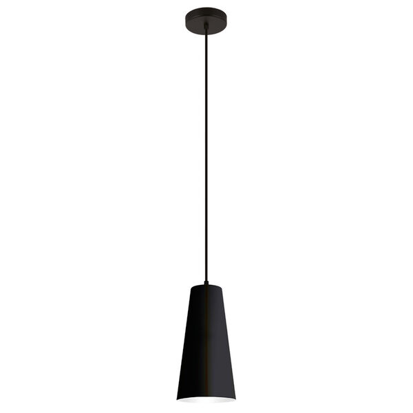 Pratella Structured Black One-Light Mini Pendant, image 1