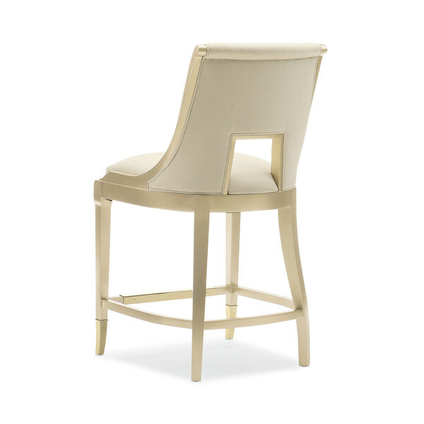 Caracole Classic Gold Bullion Paint and Beige In Good Taste Counter Stool, image 6